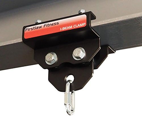 Firstlaw Fitness 1000 LBS I-Beam Clamp - (4.0" to 5.5" Wide I-Beam) - for Gymnastic Rings - Climbing Ropes - Heavy Bags - Made in The USA