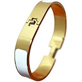 Women 18K Gold Plated bracelet, Letter Enamel Bracelet Couple Bracelet, exclusive Women Gift