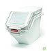 Rubbermaid Commercial Products ProSave Shelf Food Ingredient Bin with Scoop 100-Cup White Kitchen Food Storage Sugar/Grains/Rice/Baking Supplies