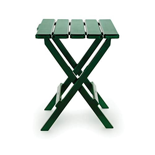 Camco 51691 Green Large Adirondack Portable Outdoor Folding Side Table, Perfect for The Beach, Camping, Picnics, Cookouts and More, Weatherproof and Rust Resistant