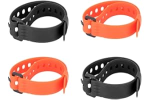 4 Pack Reusable TPU Industrial Straps 18.9" Length Reliable Tension Straps for Securing Bike Motor Gear -70 Lb. Working Load,