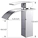 HOROW Single Handle Waterfall Bathroom Vanity Sink Faucet with Extra Large Rectangular Spout, Chrome