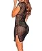 Shawhuwa Womens Sexy Lace V Neck Bikini Cover up Beach Dress Swimwear L Black