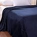 Exclusivo Mezcla Fleece Blanket Queen Size for Bed, Super Soft and Warm, All Season Use, Cozy, Plush, Lightweight, 90x90 Inches, Navy Blue