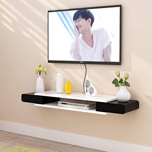 テレビ台 シンプル テレビスタンド 壁掛けテレビキャビネットフローティングシェルフウォールシェルフセットトップボックスルーターdvdプレーヤー スカイボックス収納棚テレビの背景壁の装飾棚 色 Black B White B Innhs Edu Ph