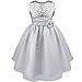 TIAOBU US Girls Sequined Flower Wedding Pageant Prom Ball Party Dress