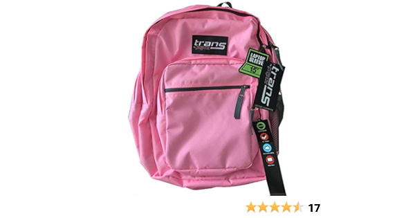 trans pink backpack