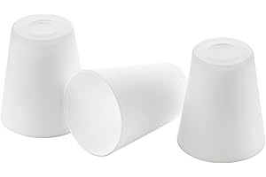 MIAOMEIO Fixture Replacement Frosted Glass Shade, E26 Base with 1-5/8" Fitter, 3-pack Cone Replacement White Shades for Pendant Light, Wall Sconce, Vanity Light, Table Lamp
