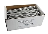 Pinnacle Mercantile 100 Galvanized Garden Landscape Staples Fabric Anchor Pins Anti Rust 6 inch Strong 11 gauge Steel Made In USA