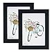 arteWOODS 5x7 Picture Frame 2 Pack Black Solid Wood Collage Photo Frames for Display Pictures 5 x 7 Inches, for Tabletop Display and Wall Decor