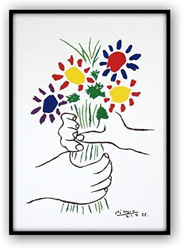 記念日 パブロピカソ 花束を持つ手 サイズ フレーム無し