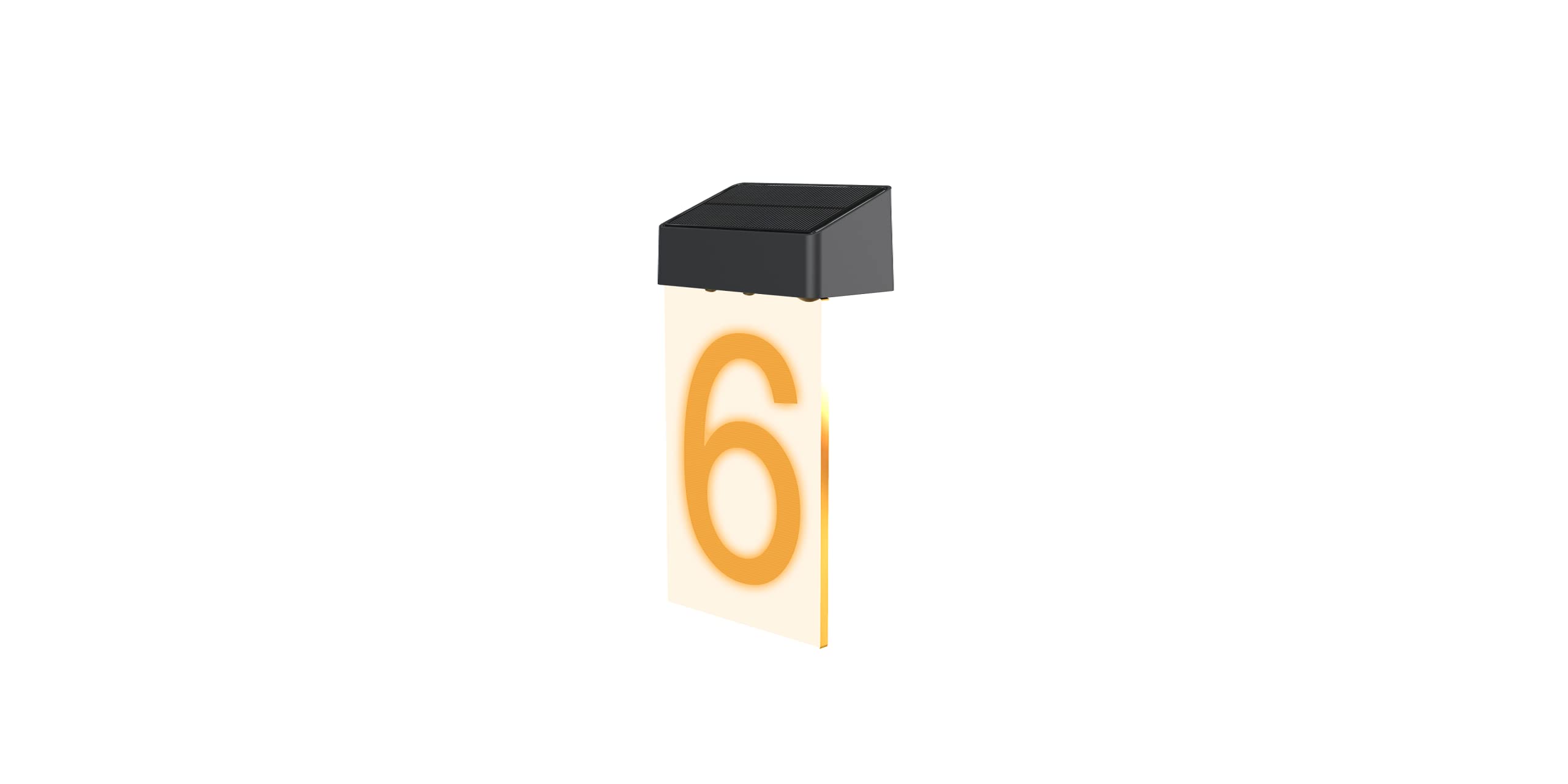 OPASOLAR Solar House Number Doorplate Light, Address Numbers Sign Plate, Address Plaques Outdoor House Indicating Lights, Wall Mount LED Plaque Light for Home, Condo, Building, Apartment