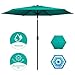 MOVTOTOP Patio Umbrella 9Ft UPF 50+ Premium Outdoor Table Umbrella, Market Umbrella with Push Button Tilt and Crank for Garden, Deck, Backyard, Pool (Green)