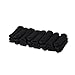 Cuccu 24pcs Black Color Knitting Wool Furniture Socks/Reliable Chair Leg Floor Protector,Wood Floor Protectors with Cute Design, Elastic Chair Furniture Socks Sets, Vertical Knitted and Reduce Noise