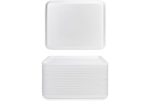 Hygloss White Foam Trays 9 x 11-Inch - Pack of 25 - Versatile Trays for Crafts & Food - Ideal Foam Tray for Food, Meat, Craft Projects - Durable Tray - Disposable & Reusable