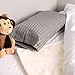 Angel Baby Toddler Pillow Case: 14x20.5 Inch Small Pillow Cases for Kids, Grey