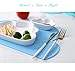 Jypc 1PC Kids Silicone Cloud Placemat Dinnerware Table Mat Washable Portable Place Mat(Turquoise)