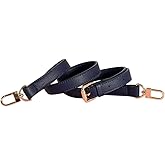 Leather Strap for Purse Replacement Purse Straps Crossbody Leather Bag Strap Strap for Purse Gold Clasp Navy Blue