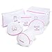 Cyboome Delicates Double-Layered Mesh Laundry Bag with 1 Large Bra Bag and Rust Proof Zipper, Set of 6