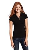 BASIC Southpole Junior’s Basic Pique Polo,Black,Large, Online Clothing Store