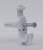 CLIP BACK W/DRIVE PINBG6 by RUBBERMAID MfrPartNo 3D69-LW-WHT