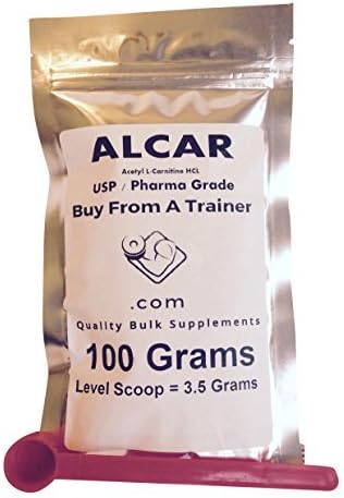 100 Grams Pure ALCAR Acetyl L-Carnitine Hcl Powder Pharmaceutical Grade 100g by Midwest Nutrition