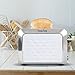 Fortune Candy Toaster 2 Slice Stainless Steel,Toaster for Bagels,Wide Slots Toaster with Removable Crumb Tray (White)