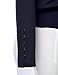 Women's Button Down V-Neck Long Sleeve Knit Cardigan with Sleeve Button Detail Navy M