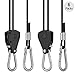 VIVOSUN - 6 Pairs 1/8 inch Adjustable Heavy Duty Rope Hanger - Reinforced Metal Internal Gears Ratchets, Loose-Proof Design, 8-ft Long & 150lbs Weight Capacity (Upgraded Version) primary