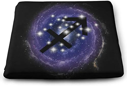 PiaoLiang Sagittarius Zodiac Sign Stars Constellation On Nebula Non-Slip Memory Foam Cushion for Office Chair Car Seat Cushion Chair Pads