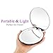 Gotofine LED Lighted Travel Makeup Mirror, 1X & 7X Magnification - Double Sided, Luxury, Portable, Compact, Illuminated Folding Travel Mirror