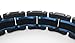COOLMAN Men Bracelets Blue&Black Adjustable Bracelet for Men 8.5-9 inch (Gift Box)