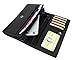 Genuine Leather Wallets for Women Handmade Large Capacity Long ID Card Holder Organizer Ladies Clutch Wallet Hill Burry black Tokyo