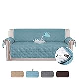 H.VERSAILTEX 100% Waterproof Sofa Covers for Dogs Non Slip Furniture Protector Sofa Covers for Living Room Sofa Covers for 3 Cushion Couch Sofa Protector/Slipcovers (Sofa Large: Smoke Blue)