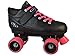 Pacer Mach-5 Pink GTX-500 Black Quad Roller Speed Skates w/ 2 Pairs of Laces (Black & Pink)
