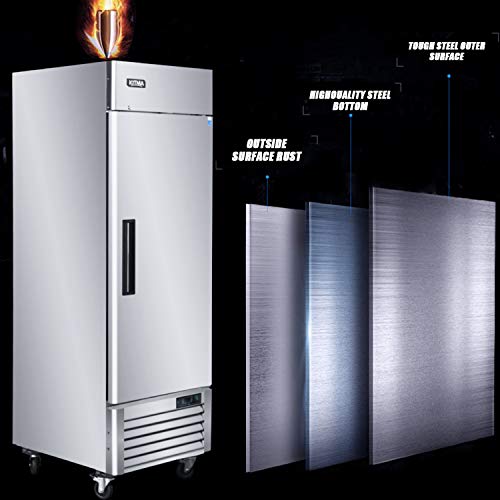 KITMA 27'' Single Door Reach in Commercial Refrigerator 23 Cu. Ft
