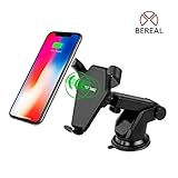 Wireless Car Charger Qi Fast Charger Car Mount with Air Vent Phone Holder Suction Mount for Samsung Galaxy S8/S8+/S7 Edge/S6 Edge+/Note 5, Standard Charger for iPhone 8/8+, iPhone X, Qi-Enabled Device