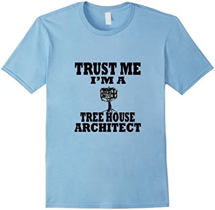 Men's treehouse architect Tshirt 2XL Baby Blue
