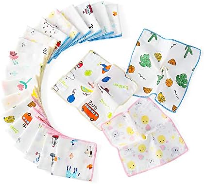 ベビー ガーゼタオル 男の子 枚組 赤ちゃん ガーゼハンカチ 2層ガーゼ ベビー用ガーゼ 沐浴布 ベビービブ 綿100 柔らかい 子供 沐浴用 ガーゼ 新生児 口拭きタオル 25 25