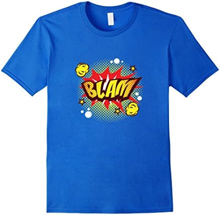 Men's BLAM - Comic Book Explosion Graphic Tee Medium Royal Blue