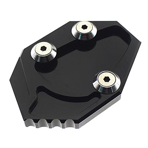 FXCNC Racing Aluminum CNC Motorcycle Side Stand Plate Kickstand Extension Pad Compatible with GTR1400 / Concours 14 2008-2015, Ninja ZX14R/ ZX14 /ZZR1400 2006-2015