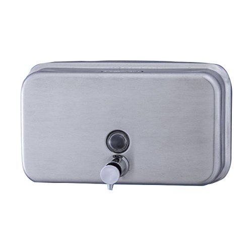 Jofel all1003 Horizontal Refillable Soap Dispenser, Satin Stainless Steel, 1 L