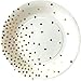 Party Plates and Cups -72 & 144 Piece Fancy Paper Plates with Cups- Gold Polka Dot Paper Plates and Cups- 9