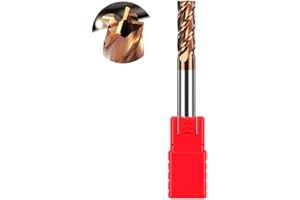 ASNOMY 1pc Carbide Square End Mill - 3/16"(5mm) Micro Grain Carbide End Mill for Alloy Steels/Hardened Steels - 4 Fultes Milling Cutter- HRC55 AlTiN Coated