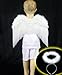 FashionWings (TM Children's Toddler Size White Feather Angel Wings & Headband Halo