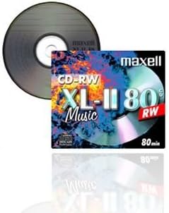 Maxell CD-RW80XLII Music CD-RW 5 Pack Jewel Cases 80 Min 700MB Audio