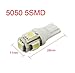 Sannysis(TM) 50PC Useful T10 Wedge 5-SMD 5050 Xenon LED Light bulbs 192 168 194 W5W 2825 158