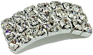 Bit Fly Pack Of 100-New Round/Square With Pearls Silver Crystal Rhinestone Ribbon Buckles Sliders Mainly for Decoration Of DIY Hairpins and Clothes Buttons 17Styles (#4)