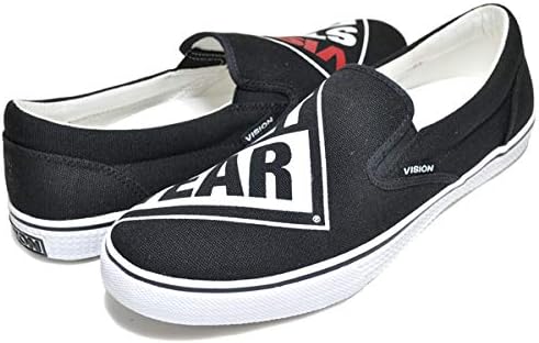 Amazon ヴィジョン アヴィラ Vision Avila Black Vsw 6154 010 スリッポン スニーカー スケート ビジョン ストリートウェア ブラック ホワイト 並行輸入品 Vision Street Wear ヴィジョンストリートウェア スニーカー