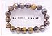 Antiquity Sian Art 8 mm Tiger Eye Beads Stretch Bracelet with Charm Jewelry Bracelet Free Zoom